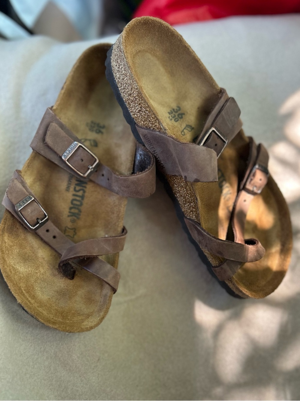 Birkenstock Mayari Brown Suede Two-Buckle Sandals size 5(36)